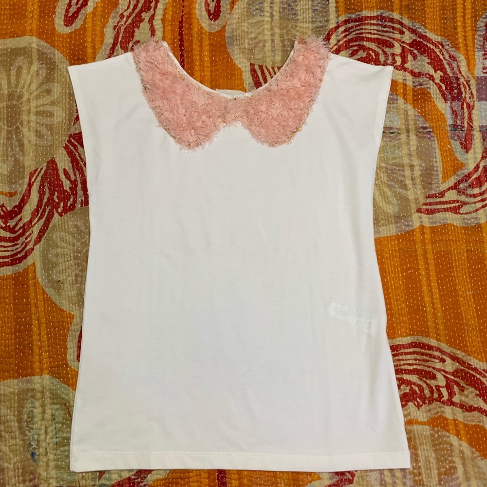 Alitsa White Pink Tank Top Girls Size 9